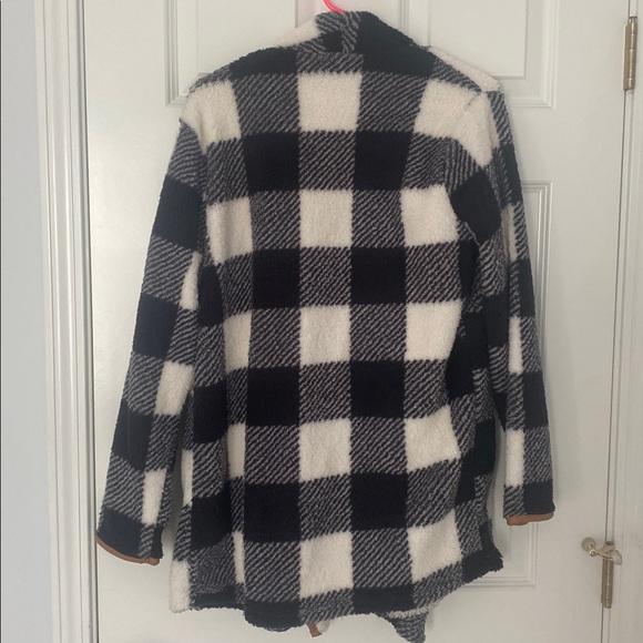 NWOT. C&C California Buffalo Plaid Open Front Jacket - Picture 2 of 7
